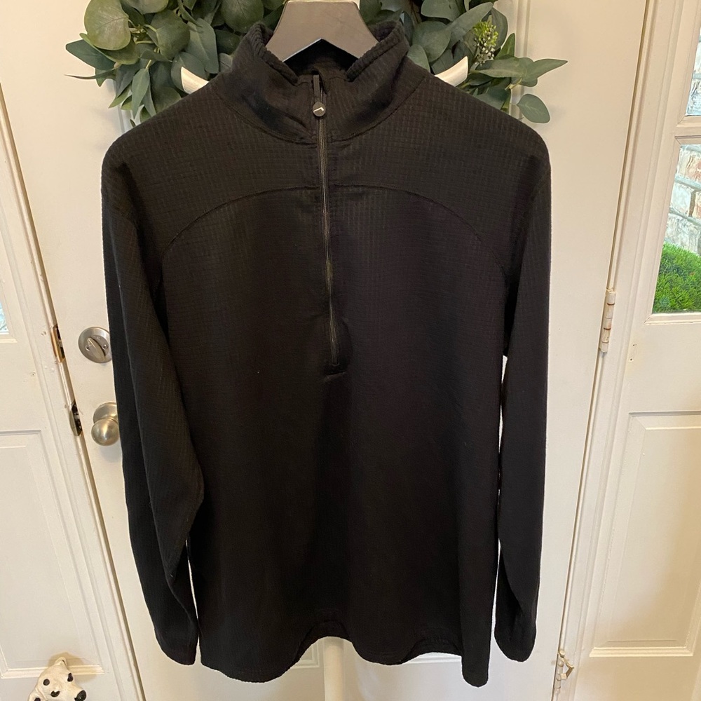 Mens Polar Edge Quarter Zip Pullover Black LS XL